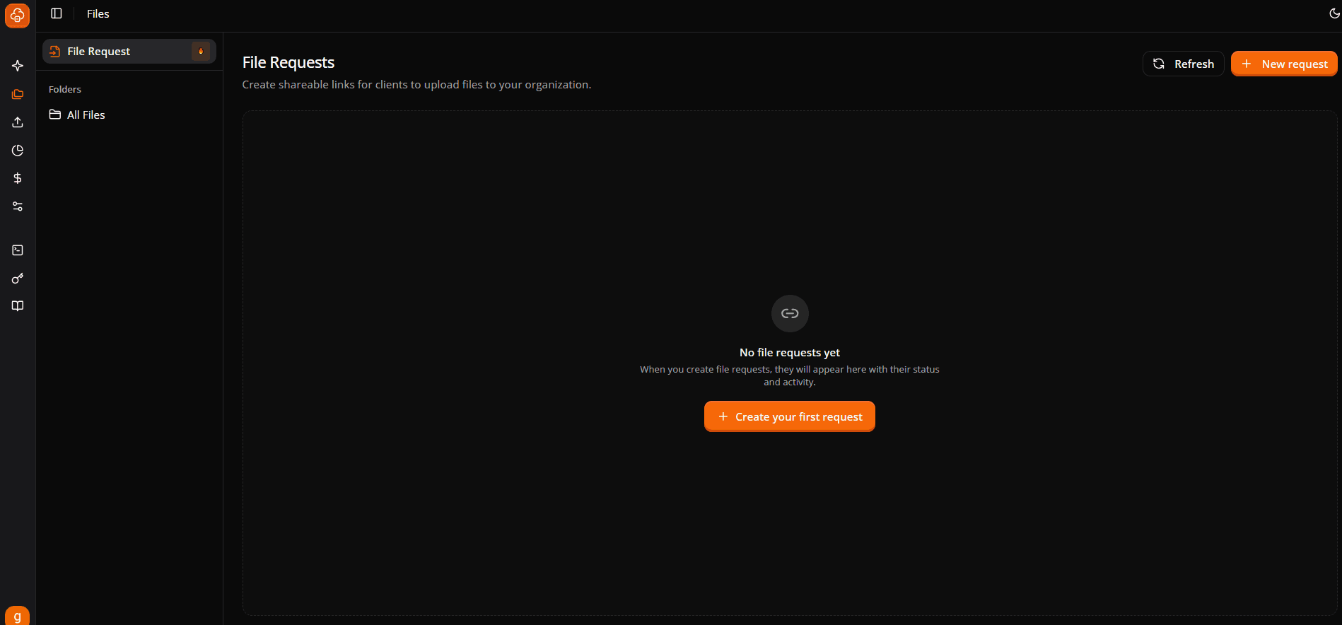 Flowdrive File Request Feature